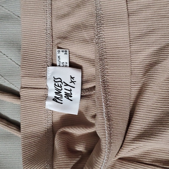 Princess Polly Women's Latina 2pc. Pant Set Beige Size 6 - Picture 9 of 12